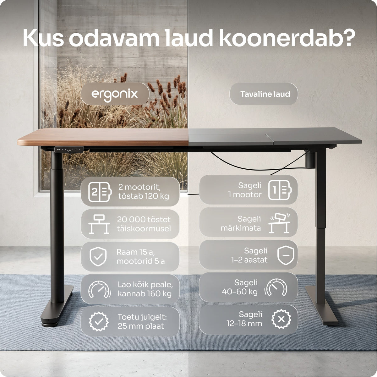 Reguleeritava kõrgusega laud OmniPRO 2.0